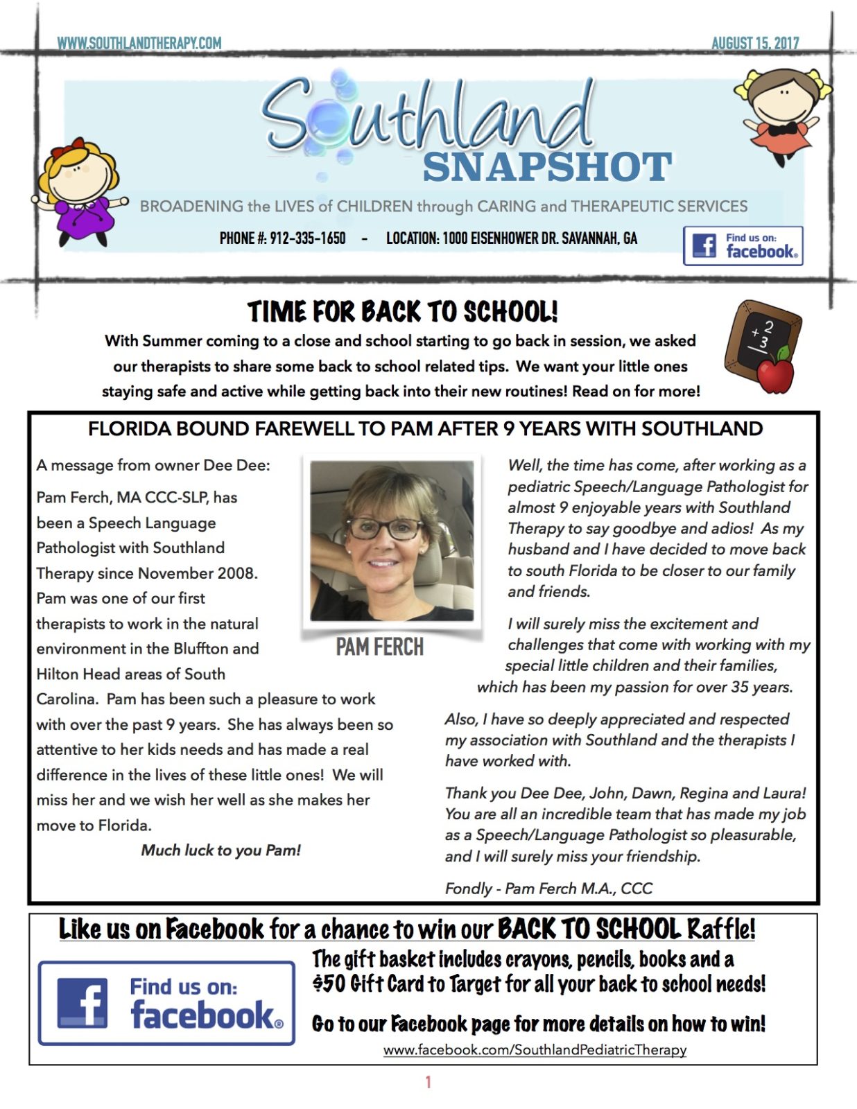 Page 1 of August Snapshot